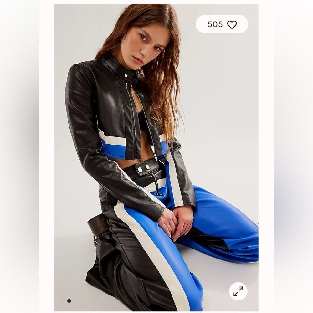 Free People Size Medium Set Incognito Moto Suit $348.00